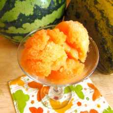 Przepis na Sorbet z pomarańczowego melona/Orange melon sherbet 