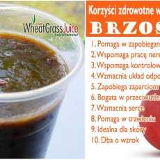 Przepis na Arbuz + brzoskwinie + sok z trawy pszenicznej