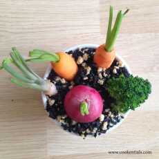 Przepis na Warzywny ogródek z jadalną ziemią. 