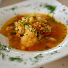 Przepis na Letnia zupa z warzyw z kaszą jaglaną