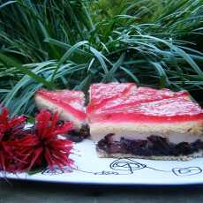 Przepis na Czekoczereśnia - czekoladowe ciasto z warstwą czereśniowo-budyniową i masą serową