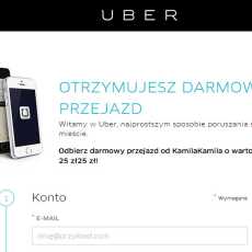 Przepis na UBER: darmowy przejazd do 25 zł 