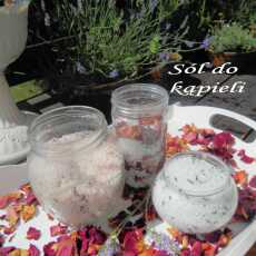 Przepis na Sól do kąpieli z olejem kokosowym - różana i lawendowa 