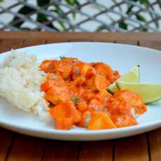 Przepis na Curry z kurczakiem, dynią i batatem 