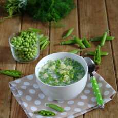 Przepis na Zupa z zielonym groszkiem, ziemniakami i koprem