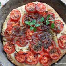Przepis na Ladenia - grecka pizza z pomidorami