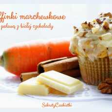 Przepis na Muffinki marchewkowe z polewą z białej czekolady