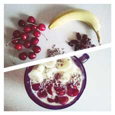 Przepis na Owsianka z czereśniami / Porridge with cherries