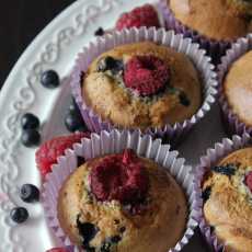 Przepis na Leśne muffiny (pszenno-żytnie)