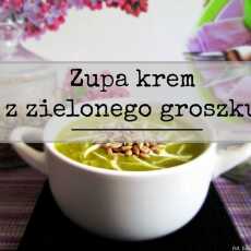 Przepis na Zupa krem z zielonego groszku i słonecznikiem