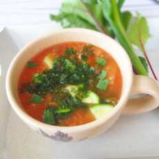 Przepis na Letnia zupa z ogrodu z kaszą jaglaną