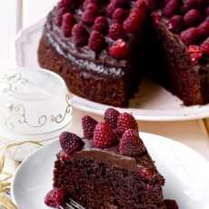 Przepis na Wegański tort czekoladowo-malinowy