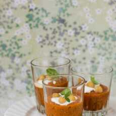 Przepis na Zupa z pieczonych pomidorów i ciecierzycy