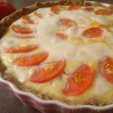 Przepis na Pełnoziarnista tarta z pomidorami i kozim serem