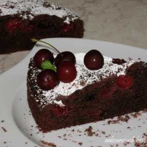 czekoladowe ciasto z wiśniami