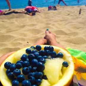 Blueberry sea chill relax melon fruits