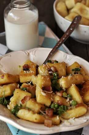 gnocchi recipe potato with Peas and Parmesan
