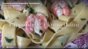 tagliatelle z krewetkami