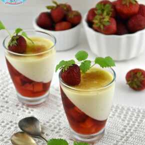 Panna cotta z truskawkami