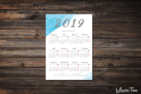 Kalendarz 2019 różowy