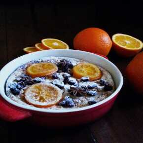 clafoutis with orange and cranberry