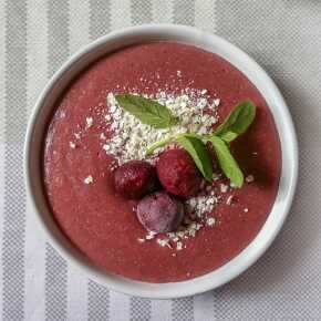 cherry millet pudding