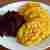 Kotleciki batatowe z ciecierzyca i kasza jaglana