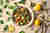Sałatka z kalafiora, kindziuka i grzybów