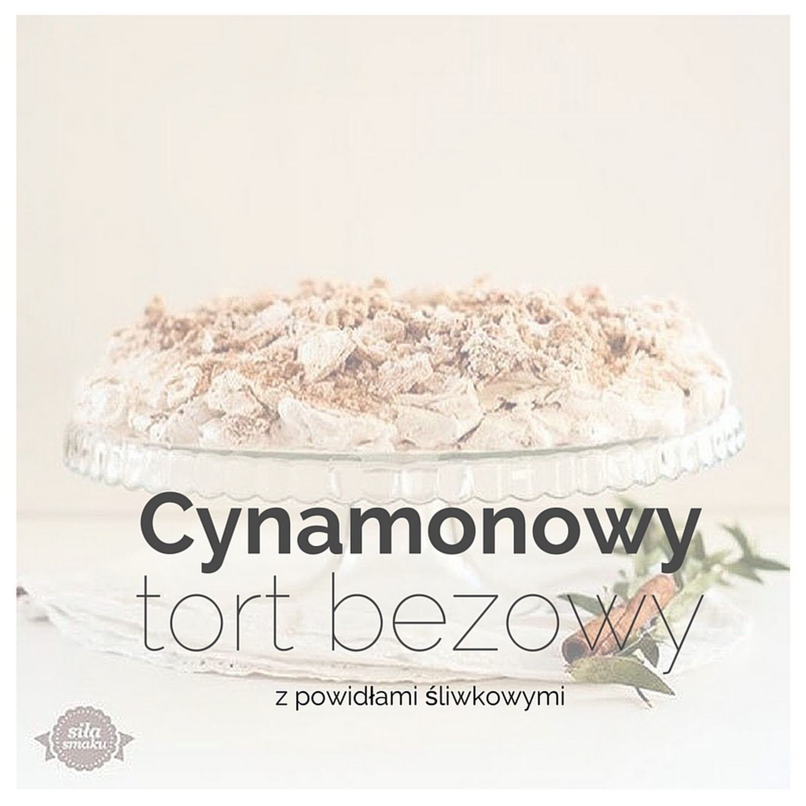 Cynamonowy tort bezowy