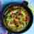 Zielony omlet z pesto z jarmużu, awokado i szczypioru. BLW