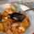 Zupa z żabnicy i owoców morza z ziemniakami (zuppa do cozze e pescatrice con patate)