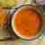 Zupa pomidorowo-pomarańczowa z serowymi grzankami