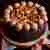 „Tort” brownie z pralinami i karmelizowanymi orzechami (bez glutenu, cukru białego, laktozy, wegańskie)
