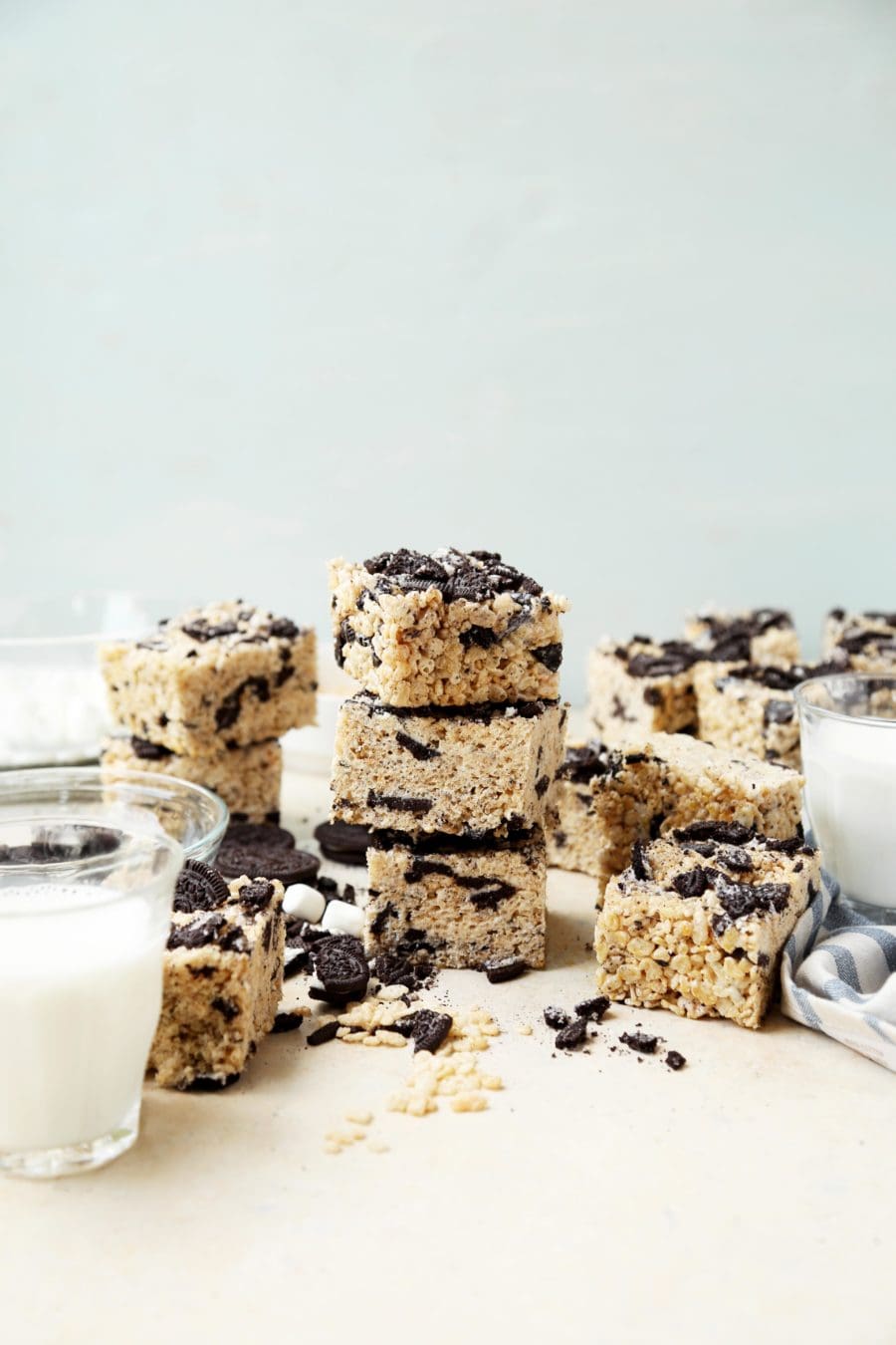 Brown Butter Cookies and Cream Rice Krispie Treats