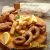 Dorsz i kalmary w piernikowo-piwnej tempurze /Gingerbreads and beer tempura cod and squid