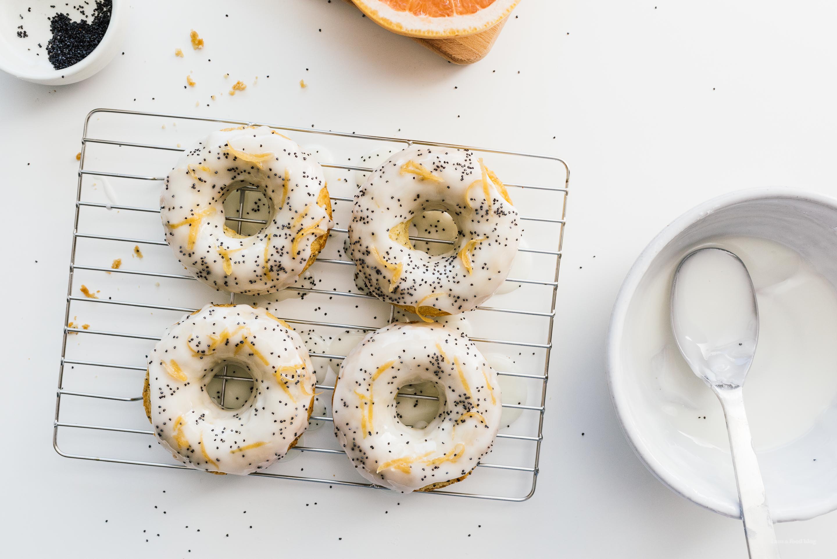 Small Batch Grapefruit Olive Oil Yogurt Baked Donuts Recipe