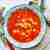 Wegetariańska zupa pomidorowa z ciecierzycą, prażoną szalotką oraz tymiankiem (bez tłuszczu) 