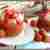 Babeczki z sosem truskawkowo - rabarbarowym / Muffins with strawberry - ruhrab souce