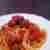 Spaghetti z sosem pomidorowo-warzywnym i klopsikami wołowymi :)