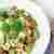 Farfalle z piersią kurczaka, serem Gorgonzola i brokułami