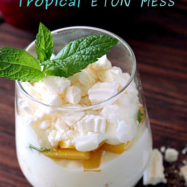 Tropikalny eton mess z jogurtem