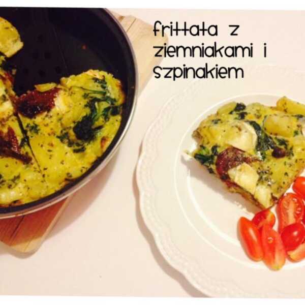 Frittata z ziemniakami i szpinakiem