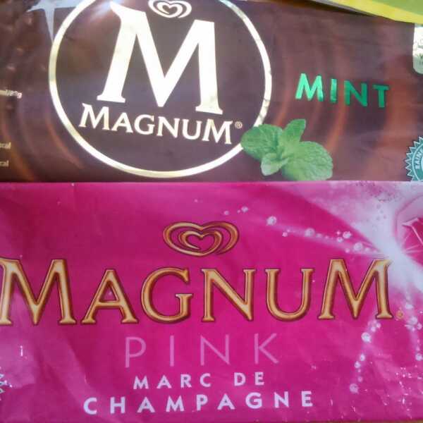 Algida, Magnum: Marc de Champagne Pink i Silver, Mint, Black Espresso