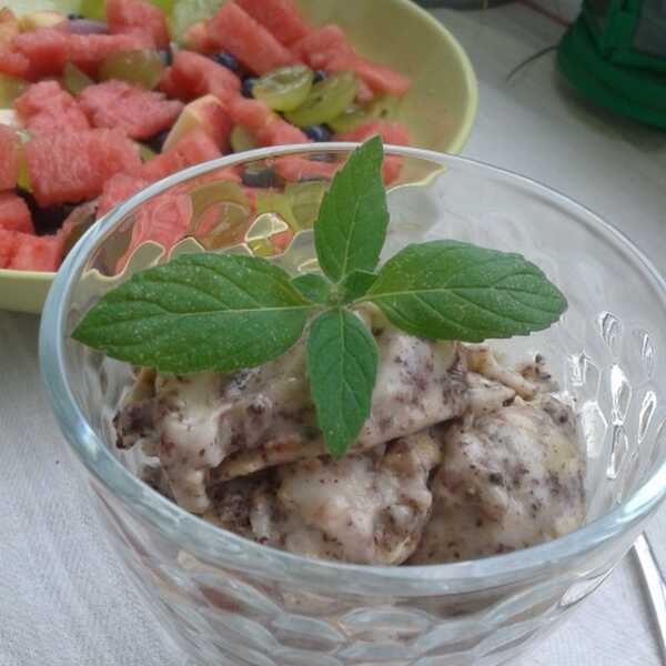 Lody bananowe z orzechami i czekoladą