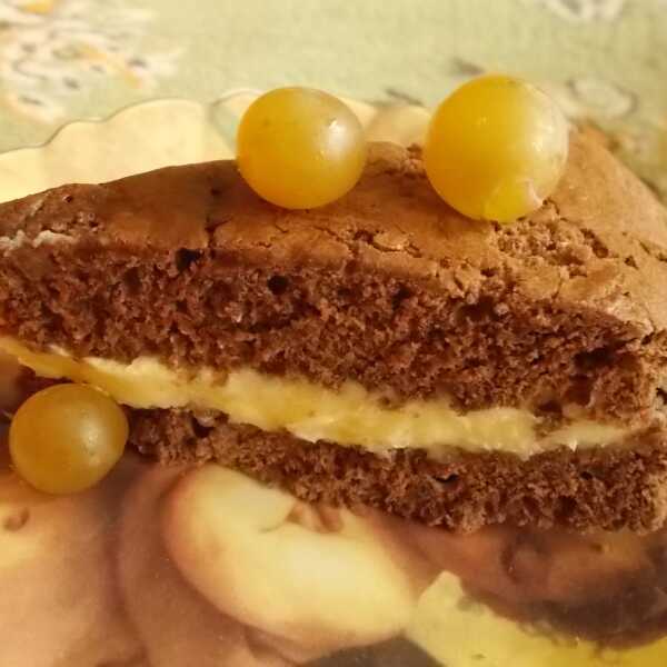 Torcik czekoladowo-orzechowy z masą kokosową - Cocco & cocoa hazelnut cake - Torta gianduja con la crema di cocco