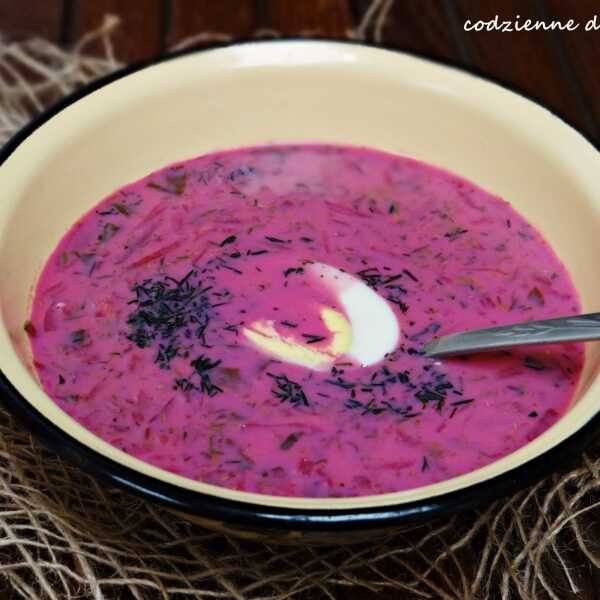 Chłodnik z buraczków / Chilled beetroot soup