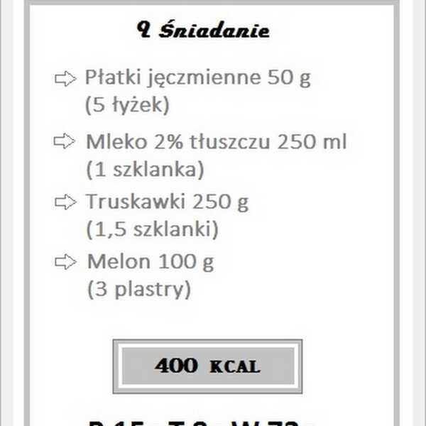 Dzienny jadłospis o obniżonej kaloryczności.