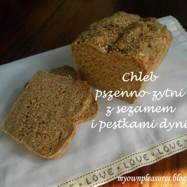 Chleb pszenno-żytni z sezamem i pestkami dyni