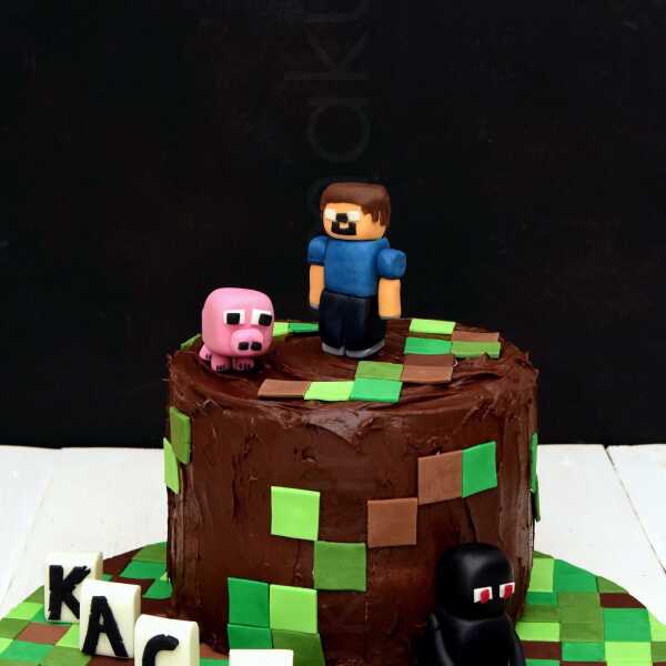 Tort urodzinowy z serii 'Minecraft'