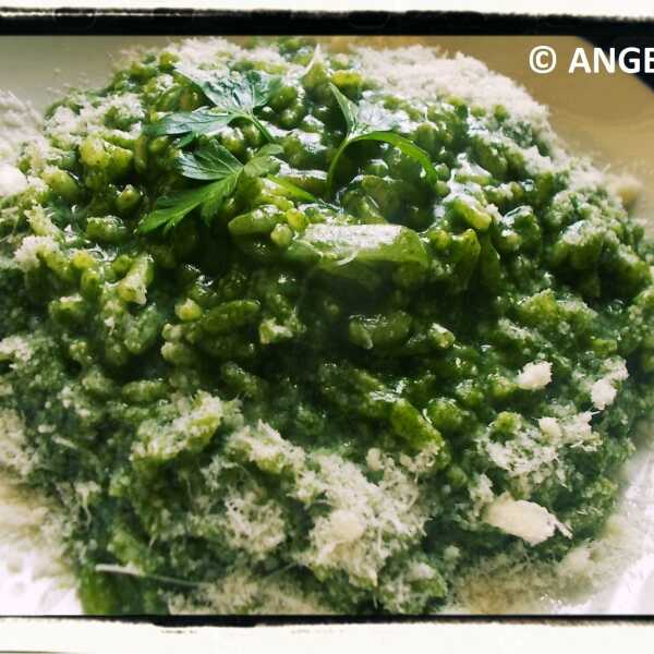 Risotto ze szpinakiem - Risotto with Spinach - Risotto agli spinaci